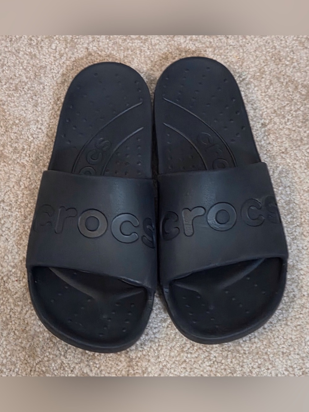 Women’s Crocs Black Slip-On Comfort Sandals/Slides M5/W7